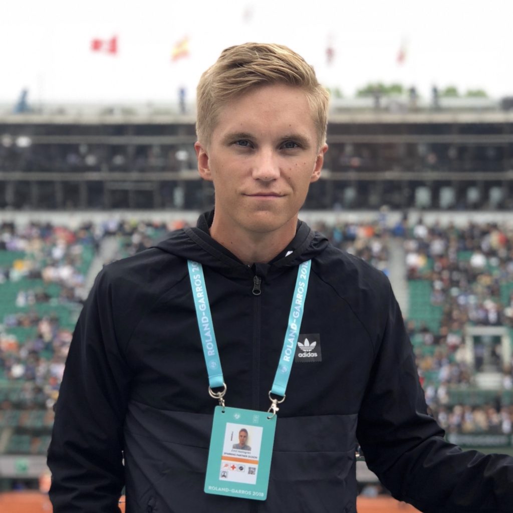 Emil Holmgren, Club Office Manager at Växjö Tennis Club