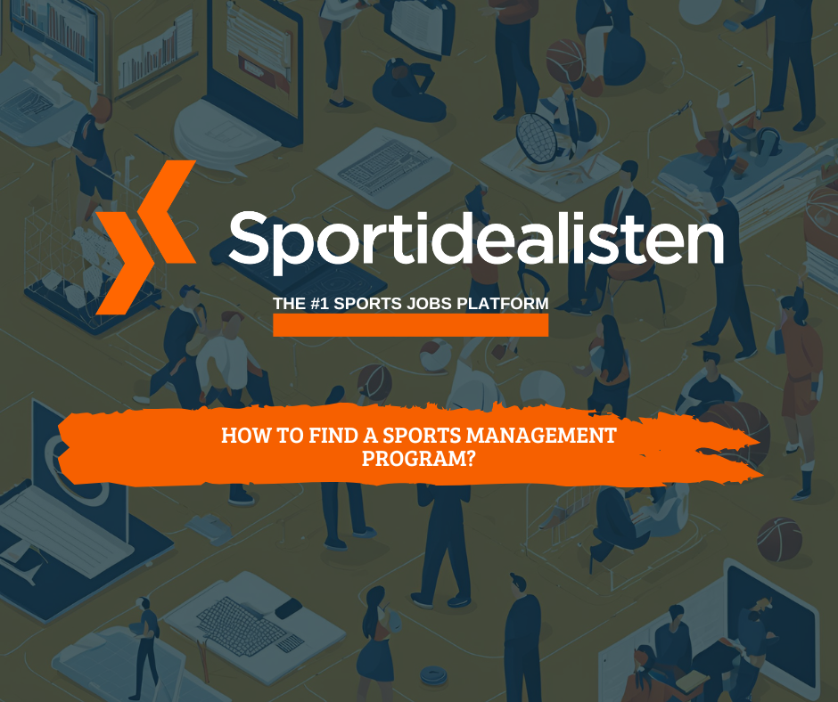 Student researching sports management programs online