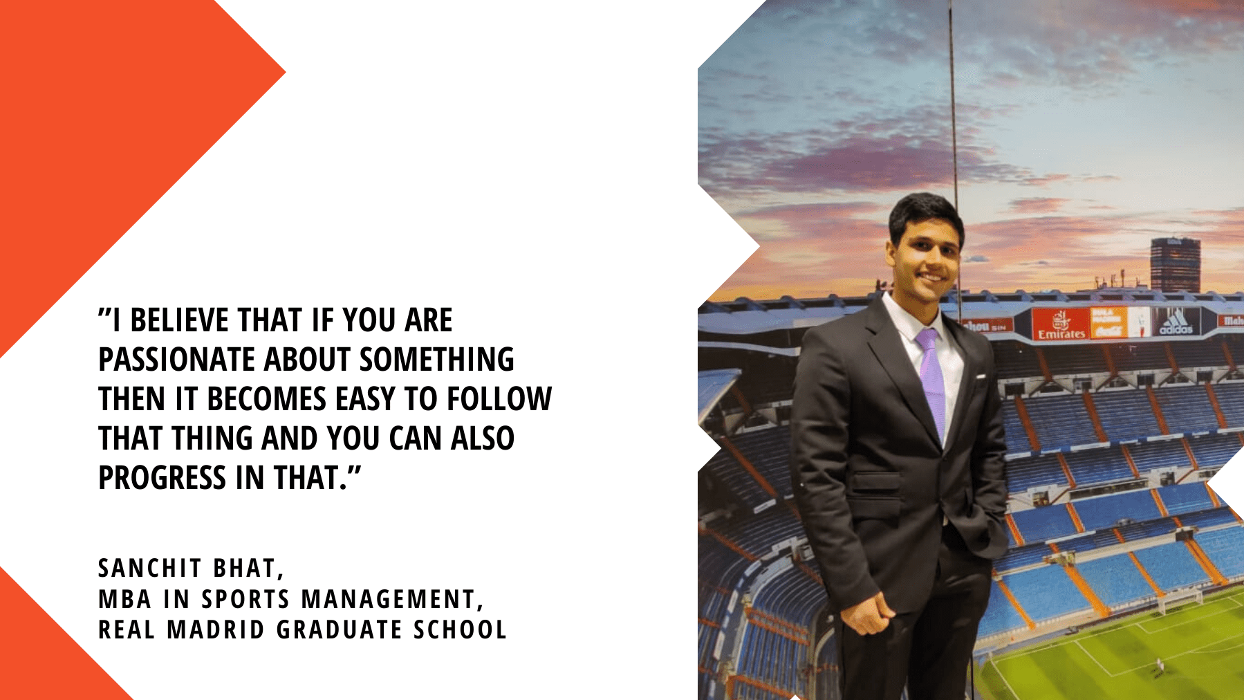 Sanchit Bhat sharing his motivation to work in the sports industry.